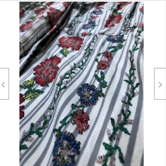 NWT Molly Green brand Summer Maxi "Amy" Dress, grey stripe, button up, lining, M - Picture 7 of 7